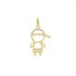 Pingente De Ouro 18k Menino Short Zircônias Bancas