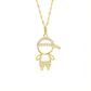 Pingente De Ouro 18k Menino Short Zircônias Bancas