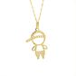 Pingente De Ouro 18k Menino Short Zircônias Bancas