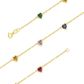 Pulseira De Ouro 18k Love Arco - Iris De 0,7mm com 19 cm