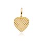 Pingente De Ouro 18k Coração Diamantada G