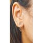 Brinco De Ouro 18k Zircônias Coloridas