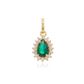 Pingente De Ouro 18k Mademoiselle Verde Com Zircônias 