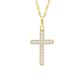 Pingente De Ouro 18k Cruz Com Zircônias 1,7cm