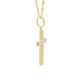 Pingente De Ouro 18k Cruz Com Zircônias 1,7cm