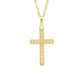 Pingente De Ouro 18k Cruz Com Zircônias 1,7cm