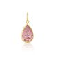 Pingente Ponto De Luz De Ouro 18k Gota Rosa De 7mm