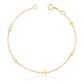Pulseira Infantil De Ouro 18k Cartie Com 5 Bolinhas