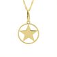 Pingente De Ouro 18k Medalhinha Estrela