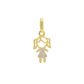 Pingente De Ouro 18k Menina Dois Ouros