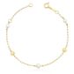 Pulseira Infantil De Ouro 18k Cartie Bolinha e Pérolas 3,0mm