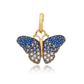 Pingente De Ouro 18k Borboleta Com Zircônia 1,2cm