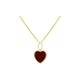 Pingente Ponto De Luz De Ouro 18k Coração Vermelho De 6mm