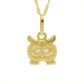 Pingente De Ouro 18k Coruja P