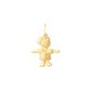 Pingente De Ouro 18k Menina De 11mm