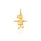 Pingente De Ouro 18k Menina De 11mm