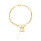 Pulseira De Ouro 18k Elo Português com Bolsa Pequena com 18cm