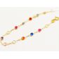Pulseira De Ouro 18k Com Zircônias Coloridas De 3,0mm Com 18cm