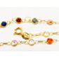 Pulseira De Ouro 18k Com Zircônias Coloridas De 3,0mm Com 18cm