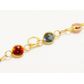 Pulseira De Ouro 18k Com Zircônias Coloridas De 3,0mm Com 18cm