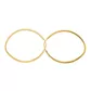 Brinco De Ouro 18k Argola Oval slim GG