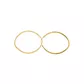 Brinco De Ouro 18k Argola Oval Slim M