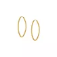 Brinco De Ouro 18k Argola Oval Slim Pp