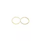 Brinco De Ouro 18k Argola Oval Slim Pp