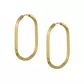 Brinco De Ouro 18k Argola Ovalada Plus G