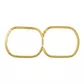 Brinco De Ouro 18k Argola Ovalada Plus G
