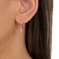 Brinco De Ouro 18k Argola Com Pingente Bola