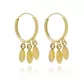 Brinco De Ouro 18k Argola Com Pingente Concha
