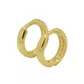 Brinco De Ouro 18k Argola Brilhante Com Zircônias