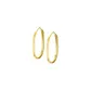 Brinco De Ouro 18k Argola Hexágono Fio redondo P