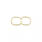 Brinco De Ouro 18k Argola Hexágono Fio redondo P