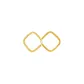 Brinco De Ouro 18k Argola Losango Plus PP