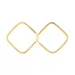 Brinco De Ouro 18k Argola Losango Slim g