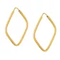 Brinco De Ouro 18k Argola Losango Slim GG