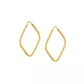 Brinco De Ouro 18k Argola Losango Slim P