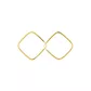 Brinco De Ouro 18k Argola Losango Slim P