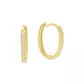 Brinco De Ouro 18k Argola Oval Celestial