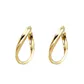 Brinco De Ouro 18k Argola Oval Detalhada