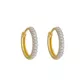 Brinco De Ouro 18k Argola Oval Radiante M