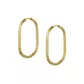Brinco De Ouro 18k Argola Ovalada Plus M