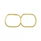 Brinco De Ouro 18k Argola Ovalada Plus M