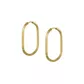 Brinco De Ouro 18k Argola Ovalada Plus P
