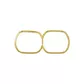 Brinco De Ouro 18k Argola Ovalada Plus P