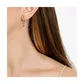 Brinco De Ouro 18k Argola Ovalada Plus P