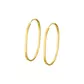 Brinco De Ouro 18k Argola Ovalada Slim M