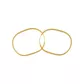 Brinco De Ouro 18k Argola Ovalada Slim M